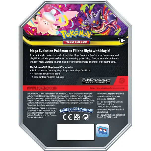 Pok�mon Tin - Mega Moonlit Ex Tin | 5. juni 2026 |