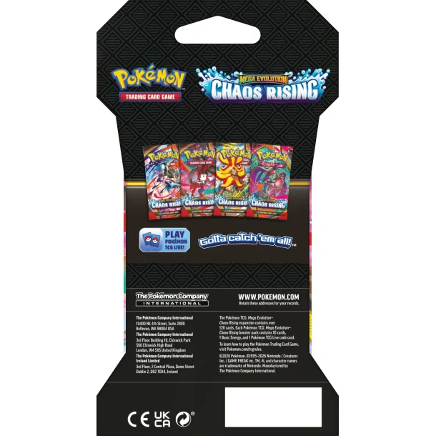 Pok�mon Mega Evolution - Chaos Rising Sleeved boosterpack | 22. Maj 2026 |