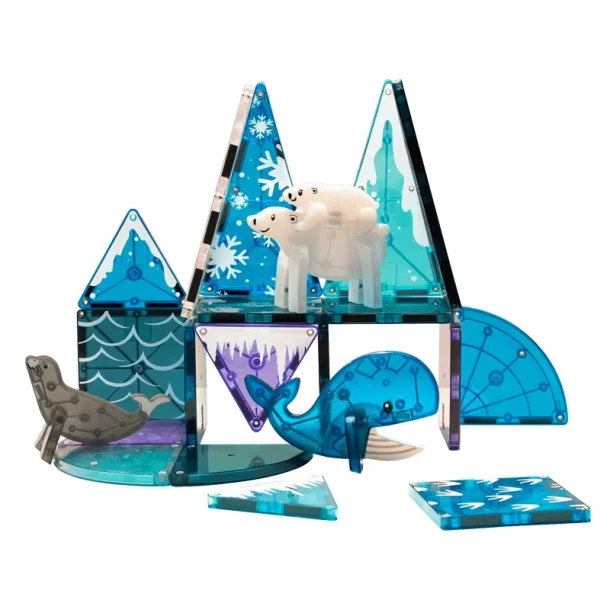 Magna-Tiles | Arktiske dyr | 25 stk. Bygge Magneter |