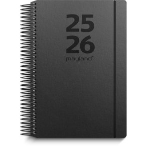 Mayland Studiekalender | Stor | Dagkalender | Sort | 2025/2026 |