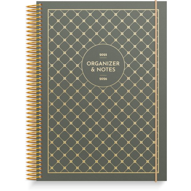 Mayland Studie Organizer &amp; Notes A5 ugekalender grn | 2025/2026 |
