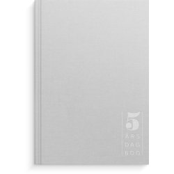 5-�rs dagbog | A5 | Tekstil | Lysegr� |