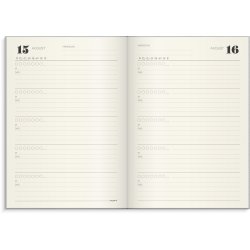 5-�rs dagbog | A5 | Tekstil | Lysegr� |
