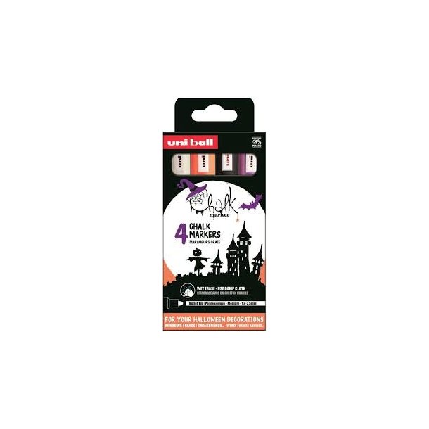 Uni Chalk Marker | PWE-5M | 4pc Hallowe