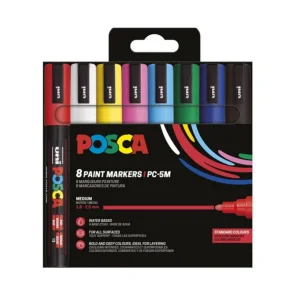 UNI Posca PC-5M 8P Set Basic colors