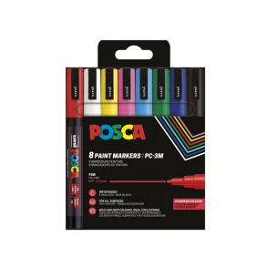 UNI Posca PC-3M 8P Set Basic colors