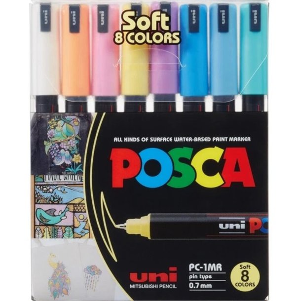 UNI Posca PC-1M 8P Set Soft colors