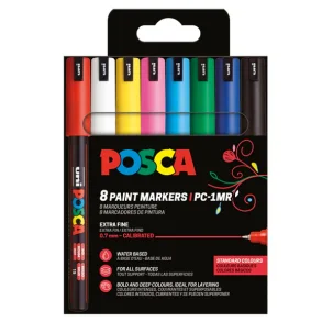 UNI Posca PC-1M 8P Set Basic colors