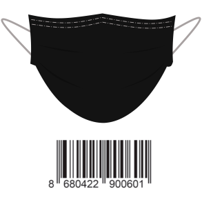 3-lags mundbind Type IIR Sort (10 stk i &eacute;n pakke)