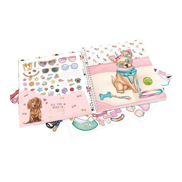 TOPModel Dress Me Up Stickerbook DOGGY