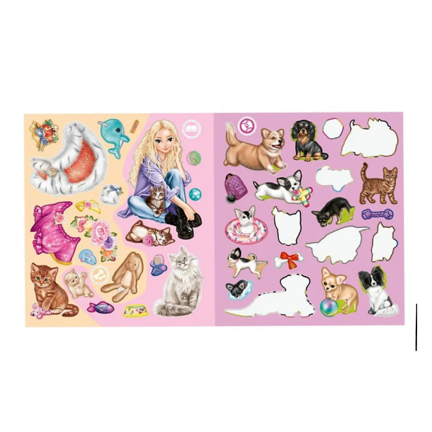 TOPModel Stickerworld KITTY and DOGGY