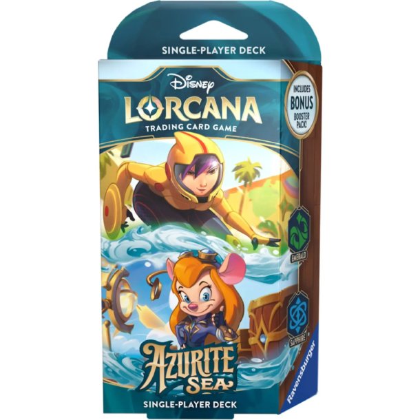 Disney Lorcana TCG - Set 06 | Azurite Sea - Starter Deck | Emerald/Sapphire - Gogo &amp; Gadget |