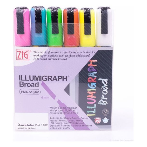 ZIG Illumigraph s�t med 6 styk