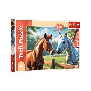 Puslespil | Horses in the Clearing | 200 Brikker