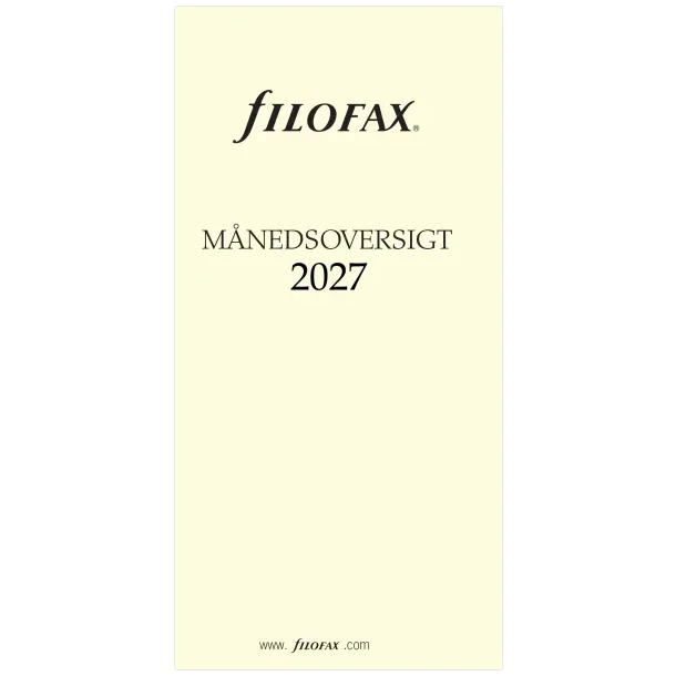 Filofax | M�nedsoversigt | Personal | 2027 | REFILL |
