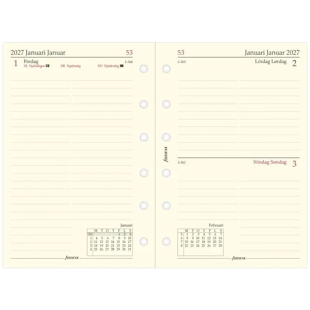 Filofax | REFILL | pocket  | 2027 | 