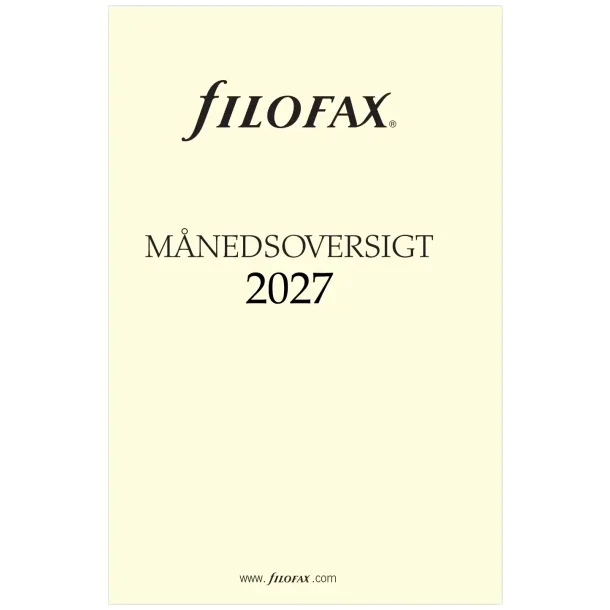 Filofax | M�nedsoversigt | pocket | 2027 |