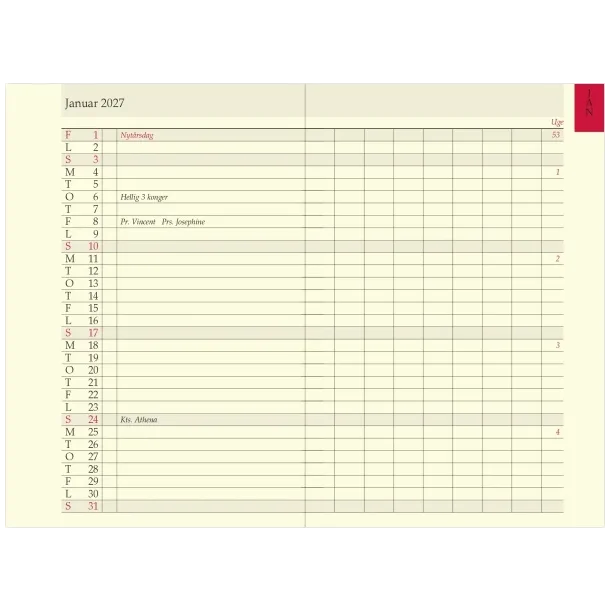Filofax | M�nedsoversigt | pocket | 2027 |