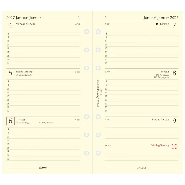 Filofax REFILL | Personal | 2027 | 