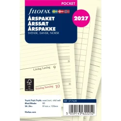 Filofax REFILL | �rspakke | Pocket | 2027 | 