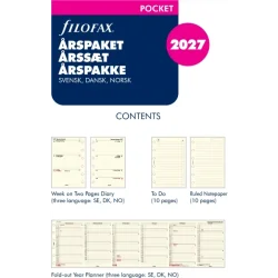 Filofax REFILL | �rspakke | Pocket | 2027 | 