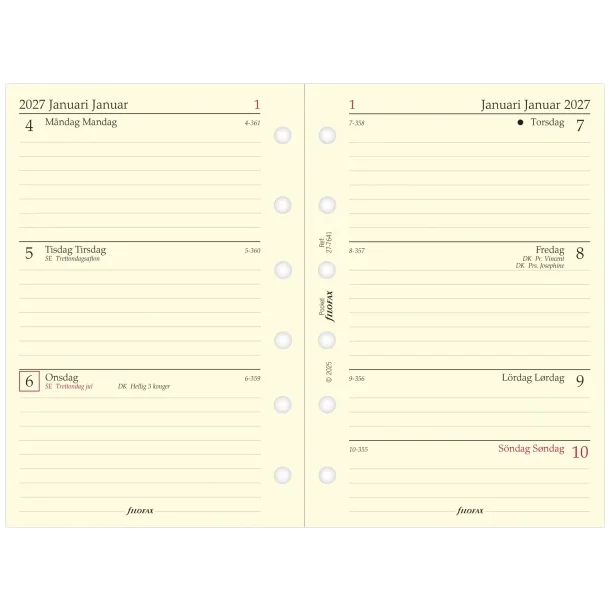 Filofax REFILL | Pocket | 2027 |