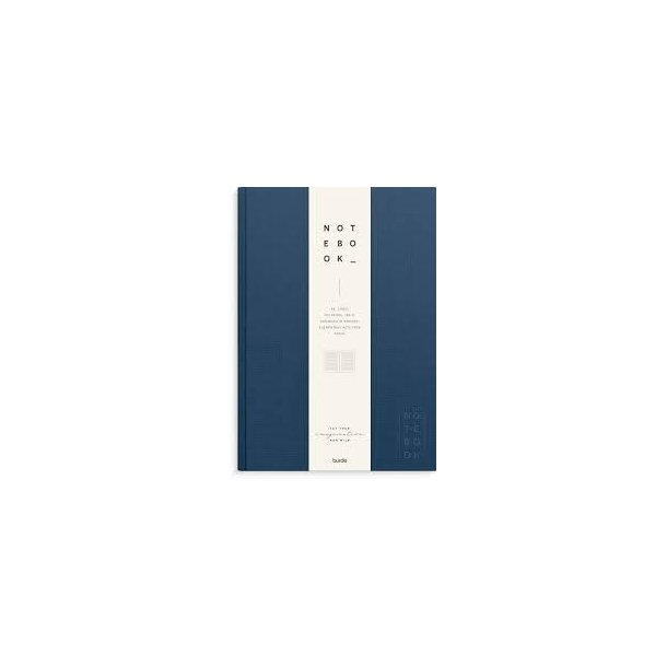 Notebook | Textile | Dark blue | Lined A4