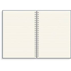 Notebook | Textile | Dark blue | Lined A4