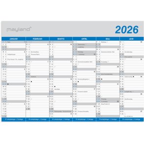 Kontorkalender | Klassisk | A5 | 2026 |