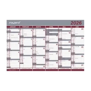 Kontorkalender | Dobbelt halvrs | 2026 |