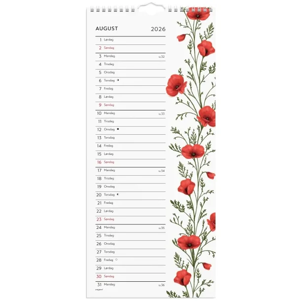 Vgkalender | Blomster | 2026 |