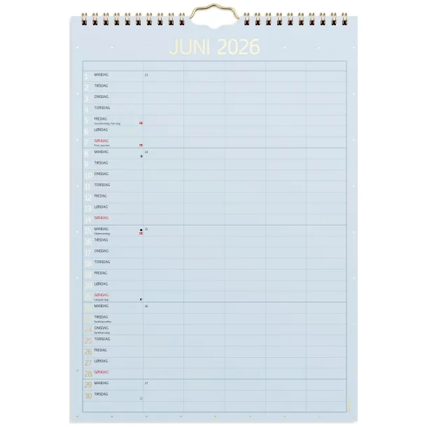 Familiekalender | Color | A4 | 2026 |