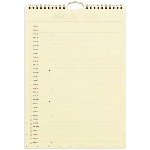 Familiekalender | Color | A4 | 2026 |