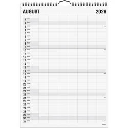 Familiekalender | Black and white | 7 kolonner | 2026