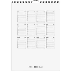 Familiekalender | Black and white | 7 kolonner | 2026