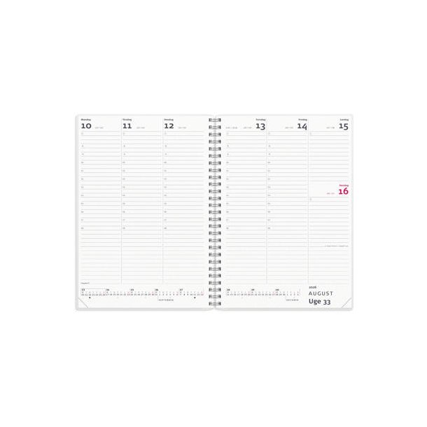 Ugekalender hjformat m/4 illustrationer | A5 | 2026 |