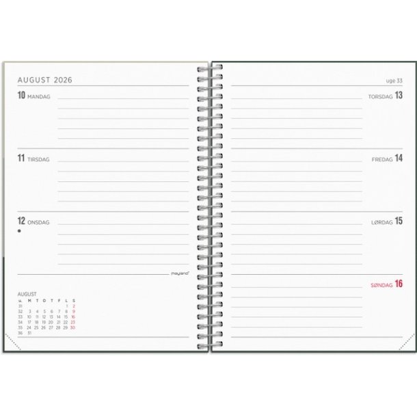 Ugekalender tvrformat | A5 | 2026 |