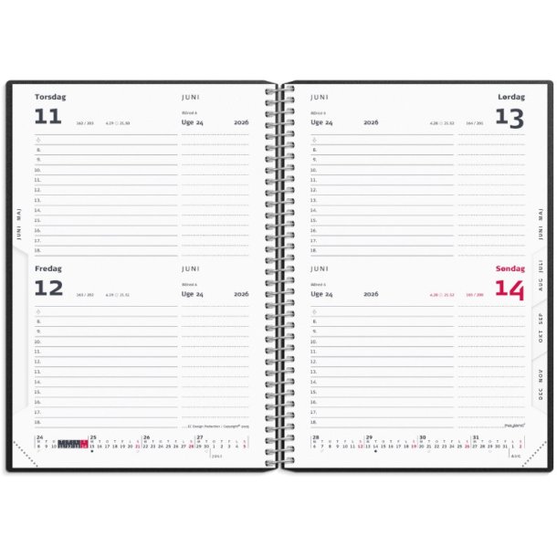 2-dages-kalender | Sort | 2026 |