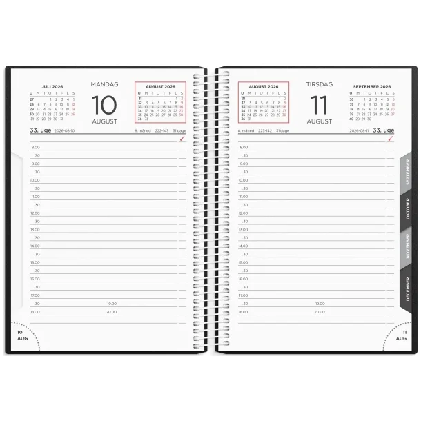 Dagkalender | 2026 | Sort |