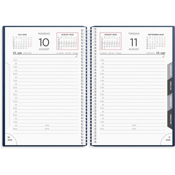 Dagkalender | Bl� | 2026 |