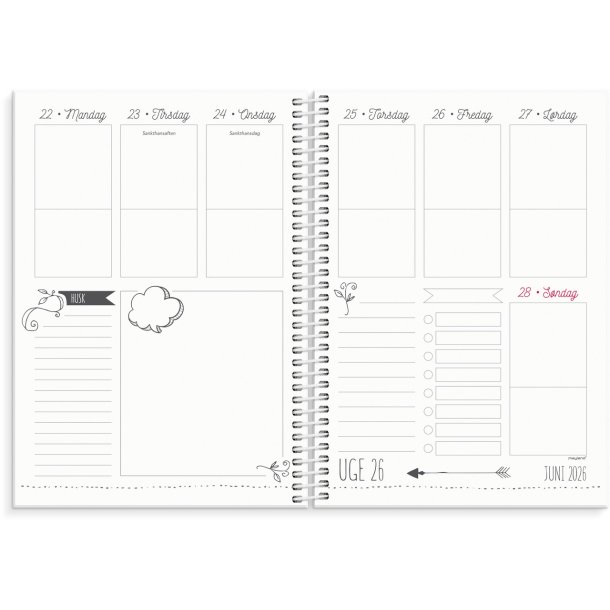 Doodle ugekalender | A5 | 2026 |