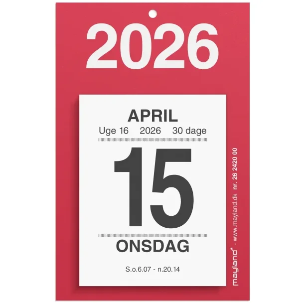 Lille afrivningskalender | 2026 |