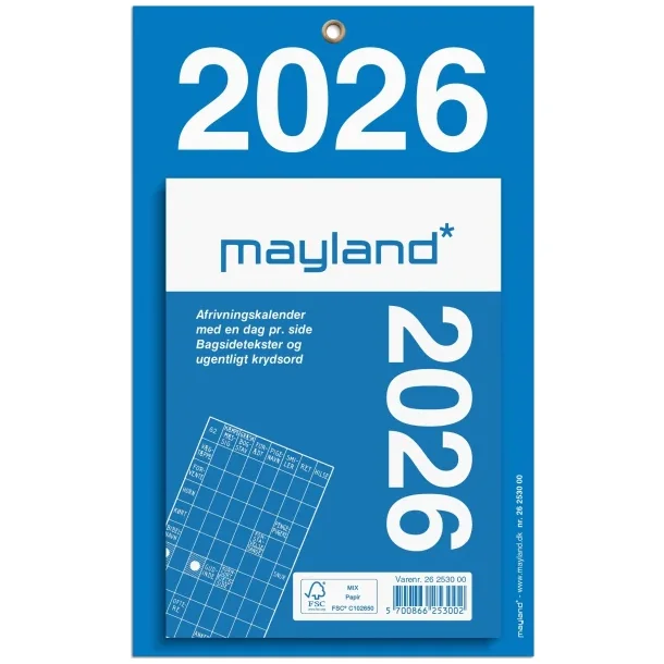 Kontorafrivningskalender | 2026 |