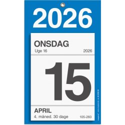 Kontorafrivningskalender | 2026 |