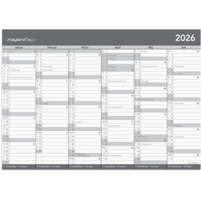 Basic kontorkalender | A4 | 2026 |