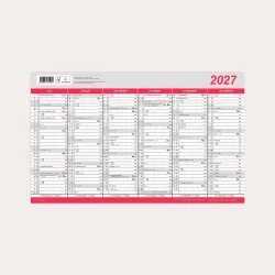 Mayland | Kontorkalender Stor m/flagdage | 2027 |
