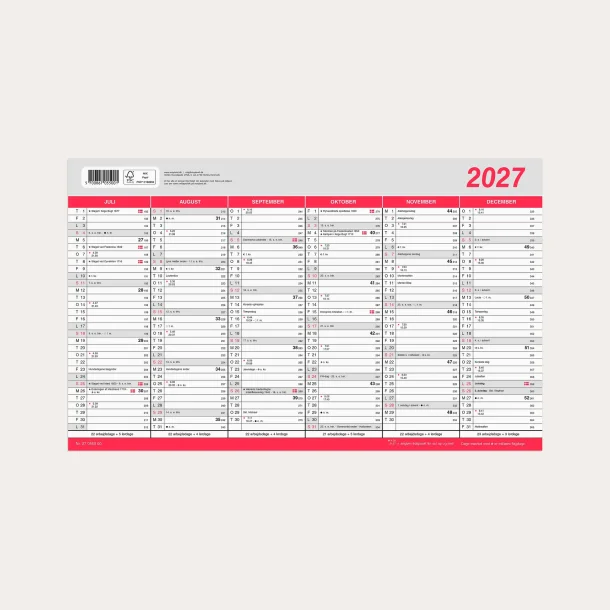 Mayland | Kontorkalender Stor m/flagdage | 2027 |