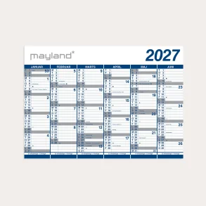 Mayland | K�mpekalender | 2x6 M�neder Plast | 2027 |
