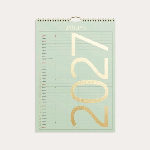 Mayland | Familiekalender Color lille | 2027 | 