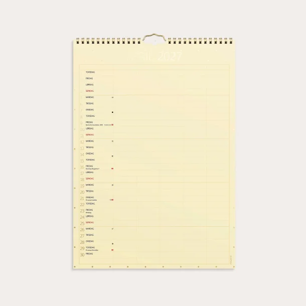 Mayland | Familiekalender Color lille | 2027 | 